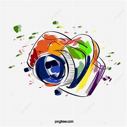 Camera Colorful Clipart Clip Psd Transparent Photoshop