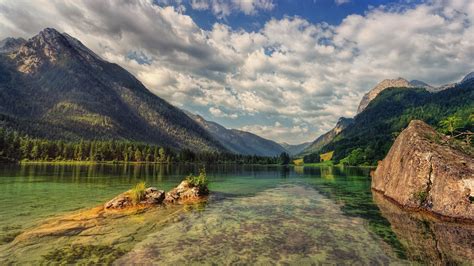 Mountains Lake Clouds Nature Scenery 4k 3840x2160 17 Wallpaper