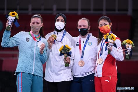 Egypt S Abdelaziz Wins Karate Women S Kumite 61kg Gold At Tokyo Olympics Xinhua English News Cn