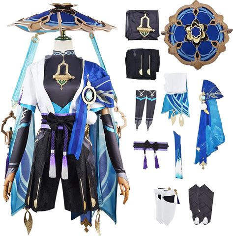 Mr Lq Genshin Impact Wanderer Cosplay Costume Complete Set With Hats