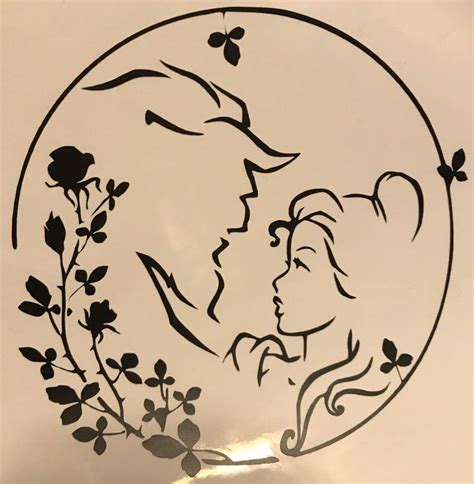 Disney Beauty And The Beast Decal Disney Car Decal Window Etsy