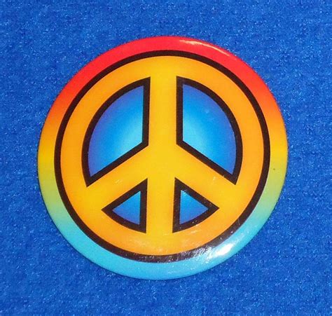 60s And 70s Peace Sign Symbol Pin British Campaign Logo For Nuclear