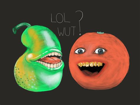 Biting Pear V Annoying Orange By Redblueandgold On Deviantart