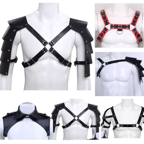 Sexy Mens Leather Body Shoulder Chest Harness Gothic Strap Buckle Belt
