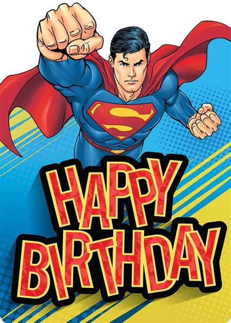 Note Card Superman Foil Paper House Happy Birthday Art Happy