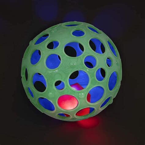 Light Up Sensory Ball Grab N Glow Textured Ball With Holes