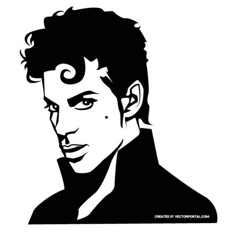 Prince R Silhouette Art Silhouette Vector Portrait