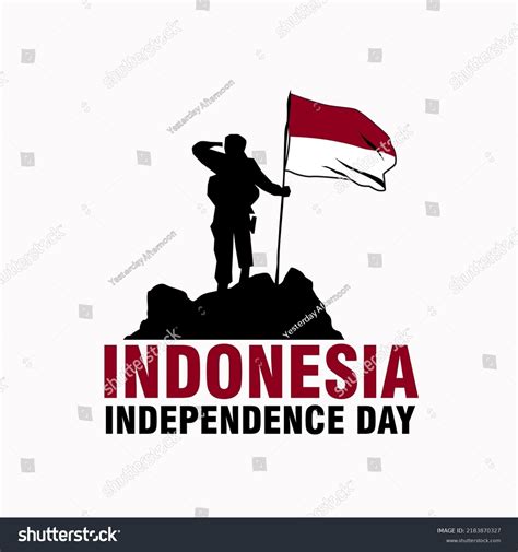 Indonesia Independence Day Vector Art Icon Stock Vector Royalty Free