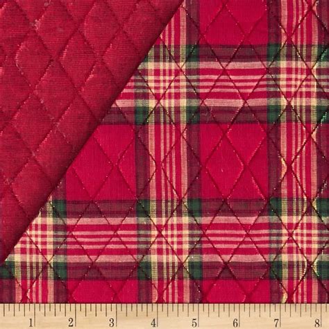 Holiday Blitz Double Sided Quilted Large Plaid Red Fabric Quilts