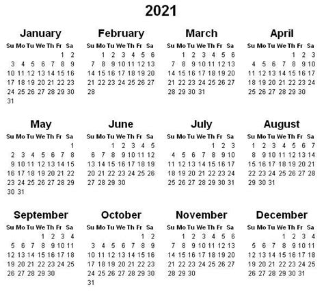 20 Calendar 2021 Year Free Download Printable Calendar Templates ️