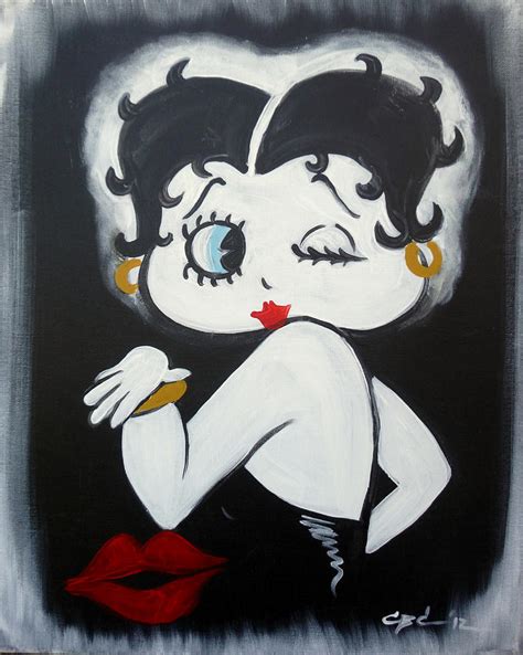 Betty Boop Kiss Painting By Caylin Caruso Fine Art America