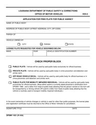 Louisiana Department Of Public Safety Corrections Forms PDF Templates