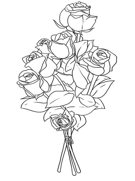 Touch device users, explore by touch or with swipe gestures. Flower Bouquet coloring pages. Download and print Flower ...