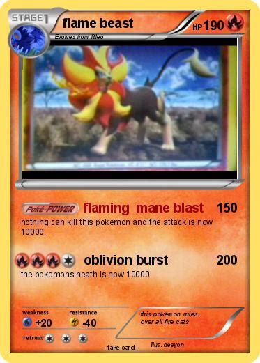 Pokémon Flame Beast 4 4 Flaming Mane Blast My Pokemon Card