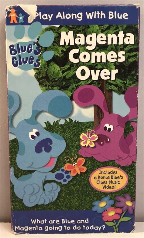 Nick Jr Blue Clues Magenta Comes Over Vhs Grelly Usa