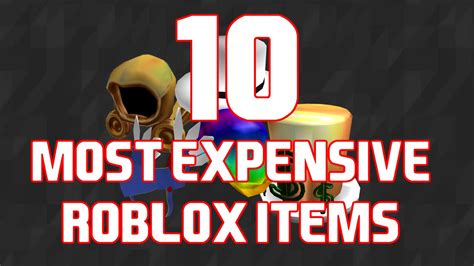 Top 10 Most Expensive Roblox Hats Items Youtube
