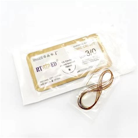 Rtmed Best Sale And Quality Sterile Chromic Catgut Suture With Needle