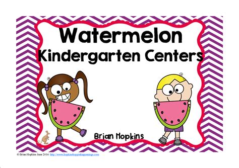 These Summer Kindergarten Reading And Math Centers Have A Watermelon