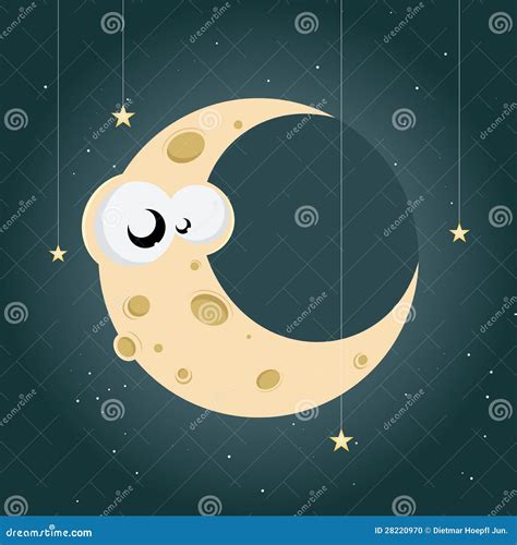 Funny Cartoon Moon Stock Photo Image 28220970