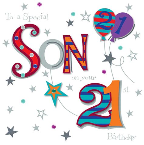 Find the perfect 21st birthday card with our huge range of specially selected ideas, many of which feature the big 21 on the cover. Son On Your 21st Birthday Greeting Card | Cards | Love Kates