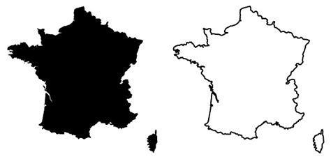 The most common france map outline material is metal. Simple Map Of France Vector Drawing Mercator Projection Filled And Outline Version Stock ...