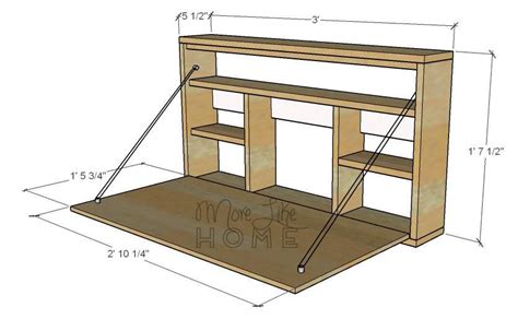 Diy Desk Series 9 Fold Down Wall Desk Diy Desk Plans Wall Desk