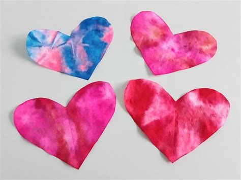 Coffee Filter Hearts Valentine Craft For Kids