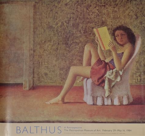 Balthasar Balthus Katia Reading Cartel Original Exposición En El