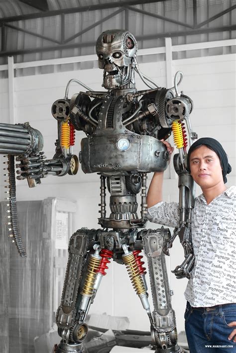 Terminator Sculpture Metal Artwork Steampunk