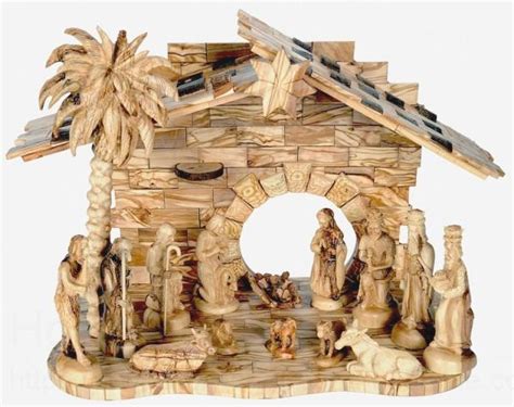 Large Exquisite Olive Wood Church Nativity Set 4 Nativity Scenes
