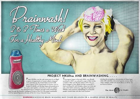 Brainwashing Graphic Design Oil On Paper A Vintage Poster Depicting A Woman Washing Her Brain