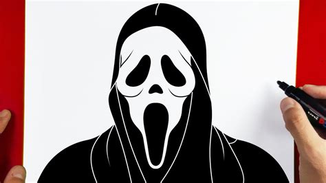 How To Draw Ghostface Scream Youtube