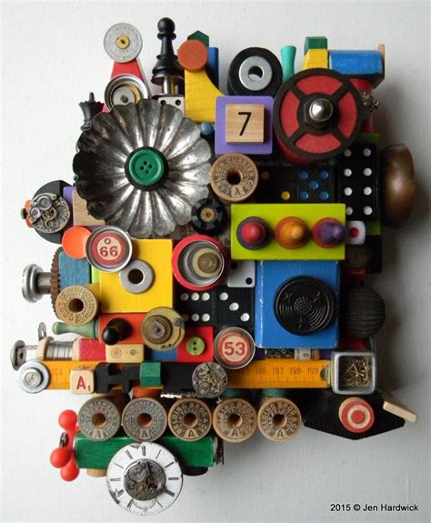 Recycled Assemblage Number 7 Found Object Art Mixed Media