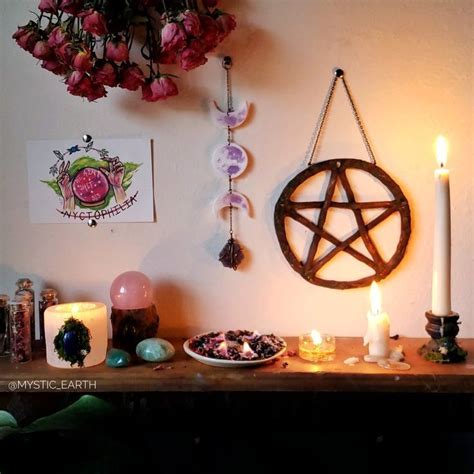 A Witchs Altar Witchy Room Witchy Decor Witches Altar Pagan Altar Autel Wiccan Wicca