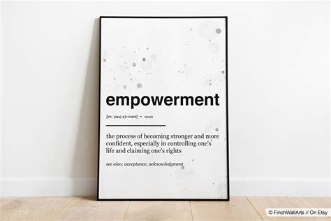 Empowerment Definition Digital Printable Wall Art Home Office Etsy Uk
