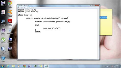 How To Open Notepad And Calculator Using Java Program