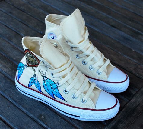 Custom Hand Painted Converse Sneakers Dream Catcher And