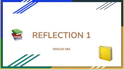 Csec English Sba Reflection 1 Sample Youtube