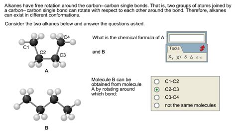 Solved Alkanes Have Free Rotation Around The Carbon Carbon