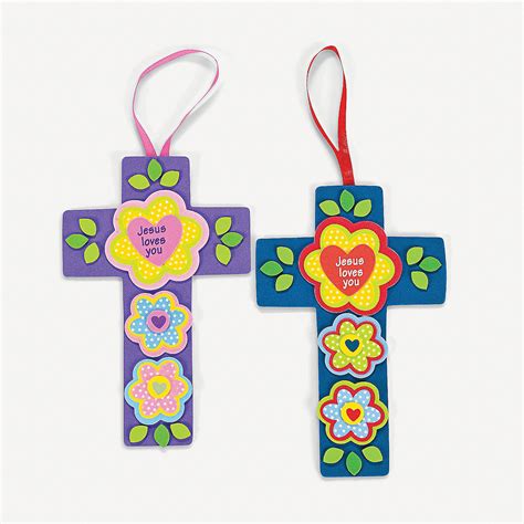 “jesus Loves You” Flower And Cross Craft Kit