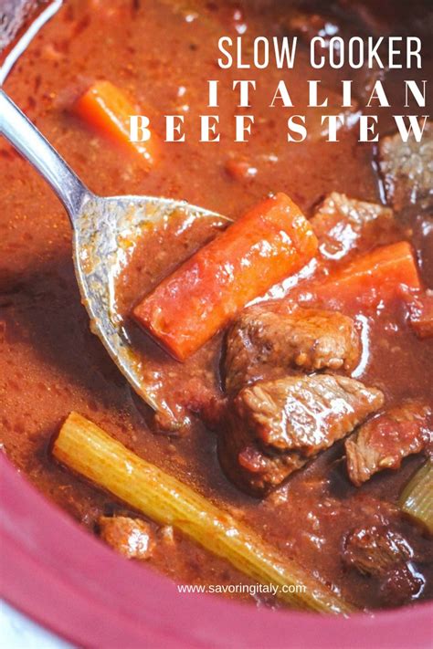 Slow Cooker Italian Beef Stew Savoring Italy