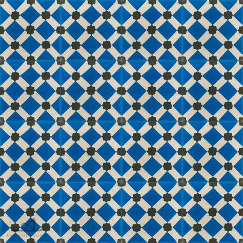 Fez Blue Cement Tile Amethyst Artisan Blue Cement Tile Bathroom