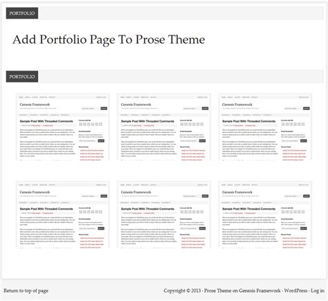 Add Portfolio Page To Prose Theme