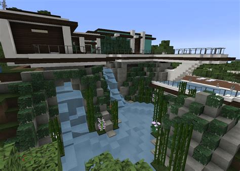 Modern Hillside House Minecraft Map