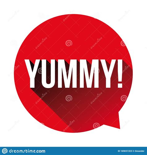 Yummy Sign Speech Bubble Red Stock Vector Illustration Of Nutrition