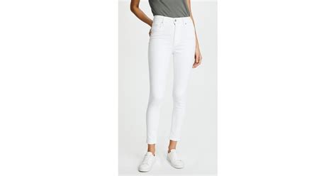 Levis Mile High Ankle Super Skinny Jeans In White Lyst