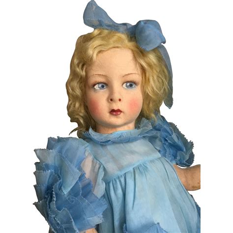 Beautiful Lenci Doll With Original Organdy Dress From 1931 Era With