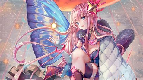 Beautiful Fantasy Anime Girl Pink Hair 4k 61025
