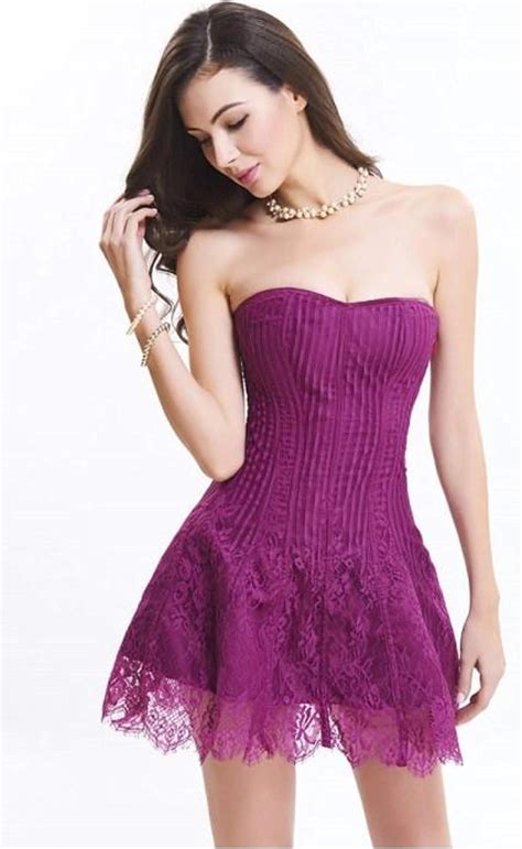 Sexy Lace Up Corset Bustier Dress Short Skirt Uk Clothing