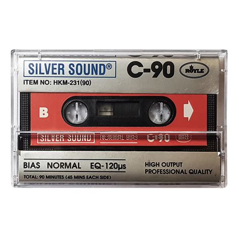 Silver Sound C90 Ferric Blank Audio Cassette Tapes Retro Style Media